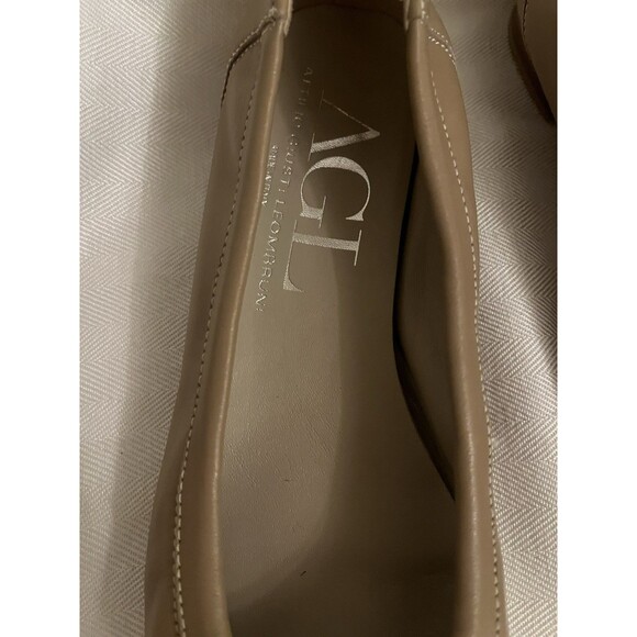 AGL Ballet Flats Patent Leather Monika Cap Toe Basi-Ghib-Gold Beige EU 39 US 9 - Picture 14 of 16